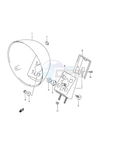 VZ800 (E3-E28) MARAUDER drawing HEADLAMP HOUSING