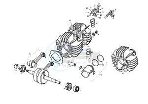 VARIANT REVOLUTION - 50 cc drawing CRANKSHAFT-CYLINDER