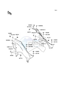 KVF750 4x4 KVF750A7F EU GB drawing Side Covers