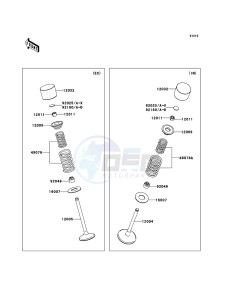 KX450F KX450D7F EU drawing Valve(s)