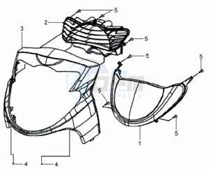 HD 125 DRUM BRAKE drawing FR PLATE / HEAD LIGHT