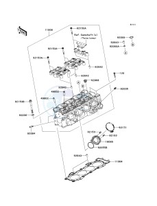 ZX 600 R [NINJA ZX-6R MONSTER ENERGY] (R9FA) R9FA drawing CYLINDER HEAD