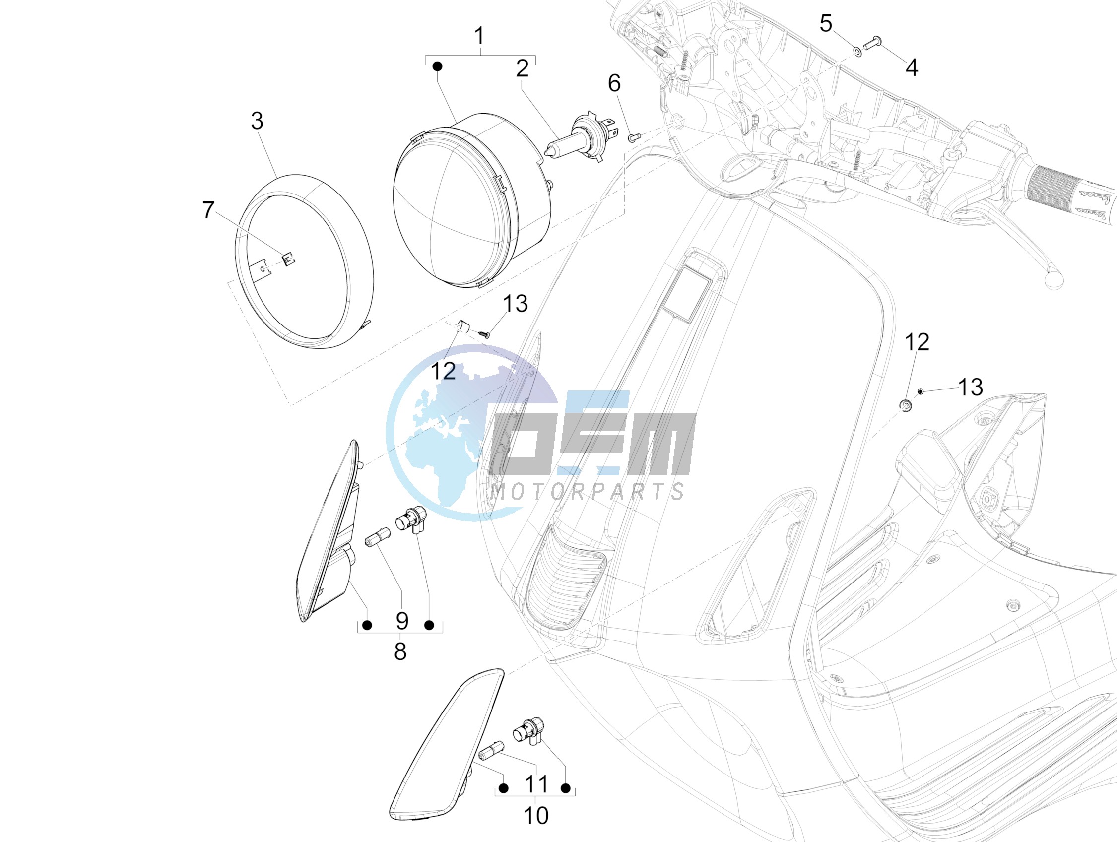 Front headlamps - Turn signal lamps