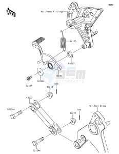 Z1000 ZR1000JHF XX (EU ME A(FRICA) drawing Brake Pedal