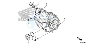 VFR1200FF VFR1200F UK - (E) drawing RIGHT CRANKCASE COVER (VFR1200F)