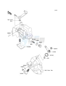 KAF 620 P [MULE 4000] (P9F-PAF) P9F drawing GEAR CHANGE MECHANISM