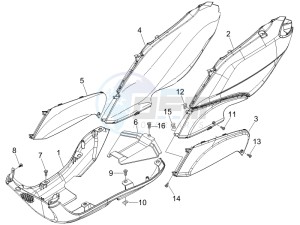 Fly 125 4t drawing Side cover - Spoiler