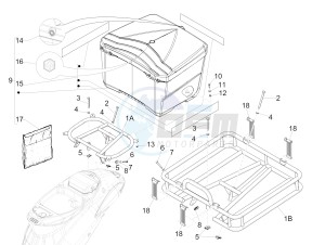 Liberty 125 4T Delivery E3 NEXIVE drawing Rear luggage rack