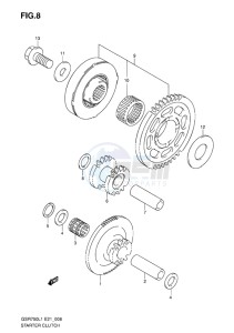 GSR750 EU drawing STARTER CLUTCH