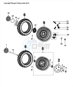 DJANGO 50 4T SPORT drawing WHEELS