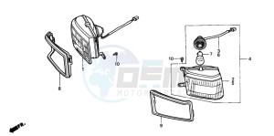 GL1500A GOLDWING ASPENCADE drawing CORNER RING LAMP (SI)