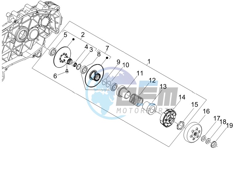 Driven pulley