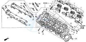 CB600F CB600S drawing CYLINDER HEAD