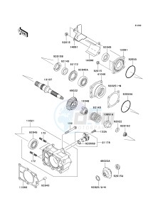 KAF 950 D [MULE 3010 DIESEL 4X4] (D8F) D8F drawing BEVEL GEAR CASE