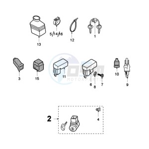 FOX N A2 BE drawing ELECTRIC PART WITHOUT PICKUP