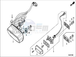 CMX500AH UK - (E) drawing REAR CUSHION