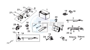 MAXSYM 600I ABS drawing ELECTRONIC PARTS