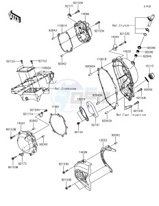 NINJA ZX-10R ZX1000SJF XX (EU ME A(FRICA) drawing Engine Cover(s)