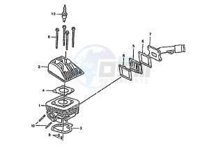 PASSING 125 drawing CYLINDER HEAD