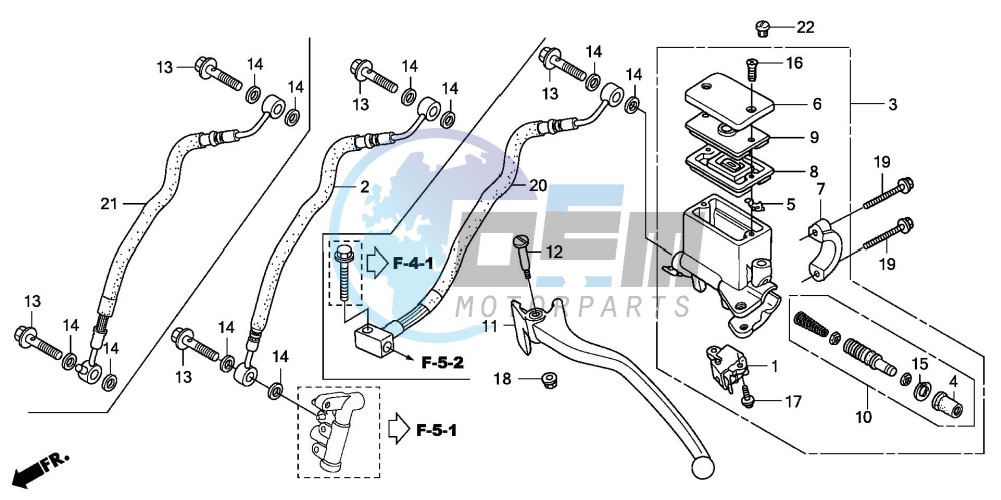 RR. BRAKE MASTER CYLINDER