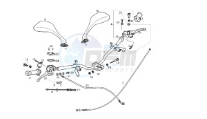 BOULEVARD - 125 CC 150 EU3 drawing HANDLEBAR - CONTROLS