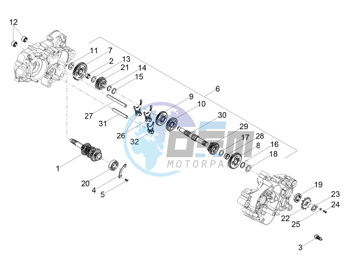 Gear box - Gear assembly