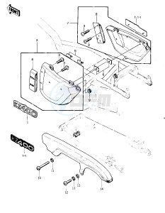 KZ 400 S PSPECIAL] (S2-S3) [SPECIAL] drawing SIDE COVERS_CHAIN COVER -- 76-77 S2_S3- -