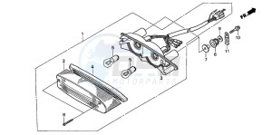 CB600F HORNET S drawing TAILLIGHT (CB600F2/F22)