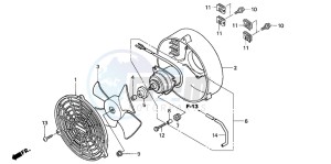 TRX350FM FOURTRAX drawing COOLING FAN