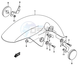 GSX-R125 drawing FRONT FENDER (GSX-R125RLX)