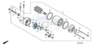 CB1300SA9 France - (F / ABS BCT CMF MME TWO) drawing STARTING MOTOR