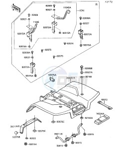 KSF 250 A [MOJAVE 250] (A3-A7) [MOJAVE 250] drawing REAR FENDER