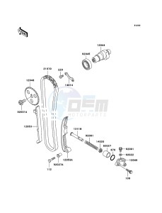 KLF300 KLF300-B18 EU GB drawing Camshaft(s)/Tensioner