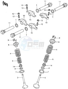 KZ 440 D [LTD BELT] (D1) [LTD BELT] drawing ROCKER ARMS_VALVES -- 80 D1- -