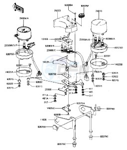 KZ 440 D [LTD BELT] (D2-D5) [LTD BELT] drawing METERS -- F_NO.002301-- - -- F_NO.500001-- - -- 81-83 D2_D3_D4_D5- -