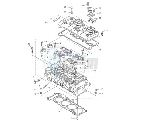 YZF R6 50TH 600 drawing CYLINDER HEAD