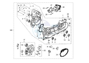 LUDIX 10 ONE - 50 cc drawing CRANKCASE