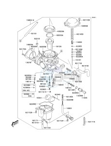 KSF 400 A [KFX400) (A1-A3) [KFX400) drawing CARBURETOR -- A1- -