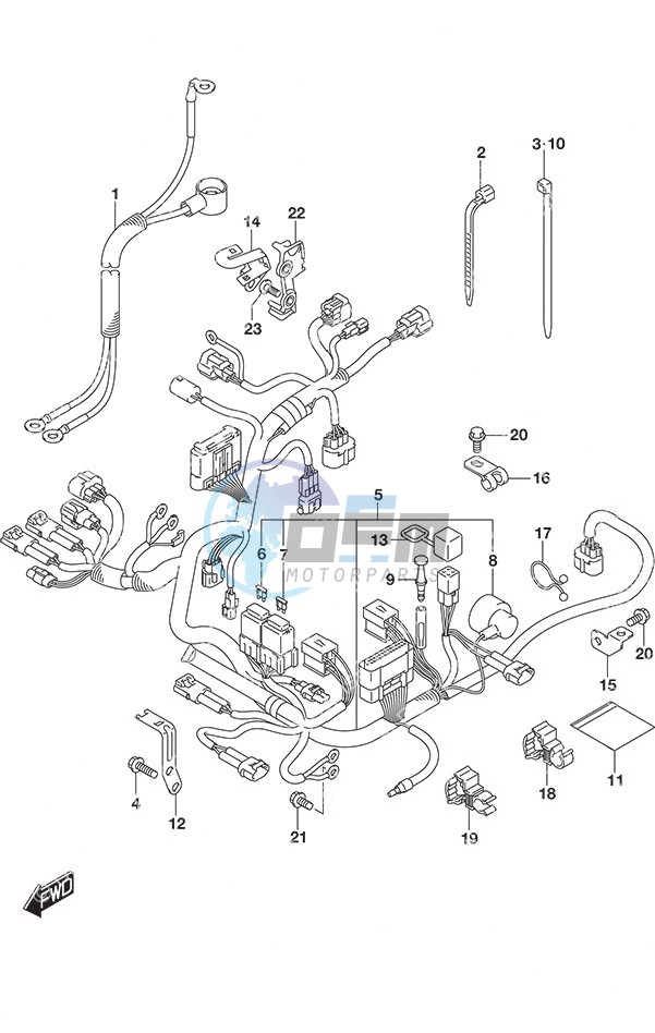 Harness Tiller Handle w/Power Tilt