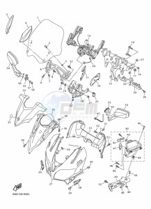 FJR1300D-AE FJR1300AE (B96L) drawing COWLING 1