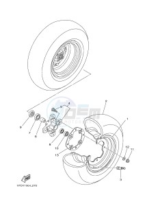 YFZ450 YFZ450B (1PD2 1PD3 1PD1) drawing FRONT WHEEL