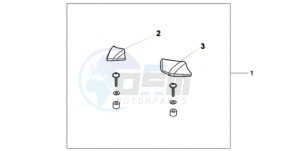 XL700V9 UK - (E / MKH SPC) drawing PILLION ARM REST SET