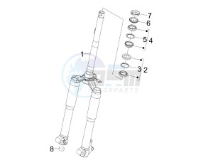 Liberty 50 4t Sport drawing Fork steering tube - Steering bearing unit