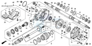 TRX420FE FOURTRAX ES drawing REAR FINAL GEAR