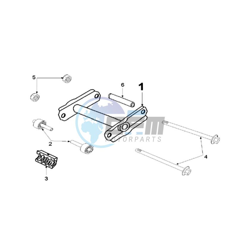 ENGINE MOUNT WITH SHORT RUBBER