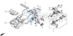 CBR900RE drawing REAR FENDER (CBR900RRY,1/RE1)