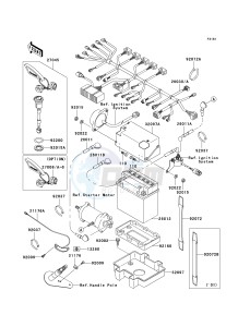 JT 1100 F [1100 STX D.I.] (F1-F2) [1100 STX D.I.] drawing ELECTRICAL EQUIPMENT