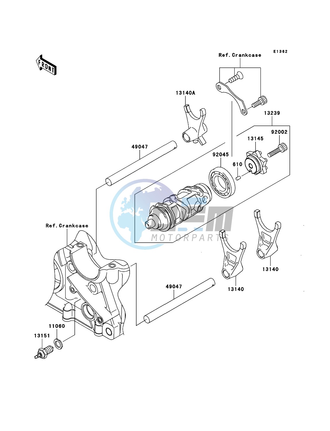 Gear Change Drum/Shift Fork(s)