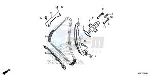 CB500XAF CB500X UK - (E) drawing CAM CHAIN/ TENSIONER