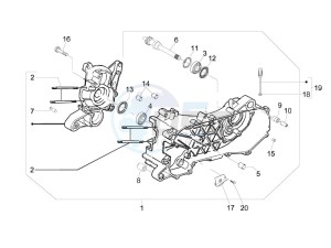 Liberty 50 4T PTT 2007-2012 (D) is drawing Crankcase